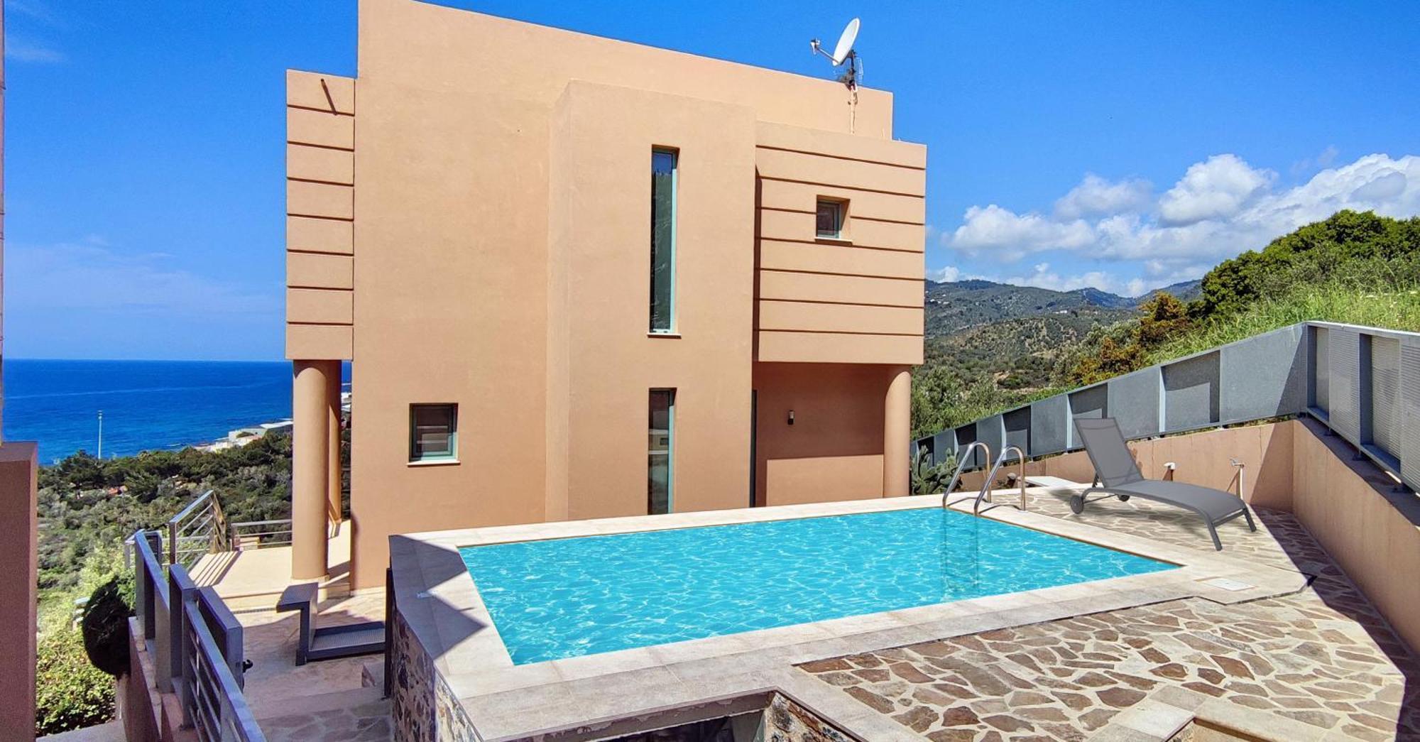 Ouzo Panoramic Houses 1, With Private Pool Plomari Extérieur photo